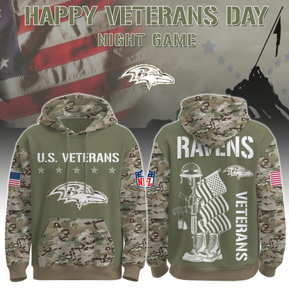 Baltimore Ravens - Veteran Day 2025 Hoodie Limited Edions
