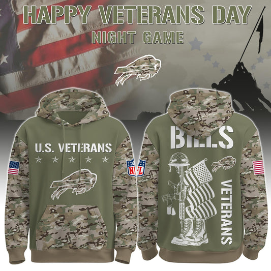 Buffalo Bills - Veteran Day 2025 Hoodie Limited Edions