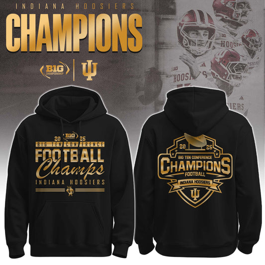 Indiana Hoosiers Football Big Ten Championship Combo Hoodie