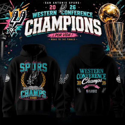San Antonio Spurs 2026 Western Conference Finals Champions Hoodie