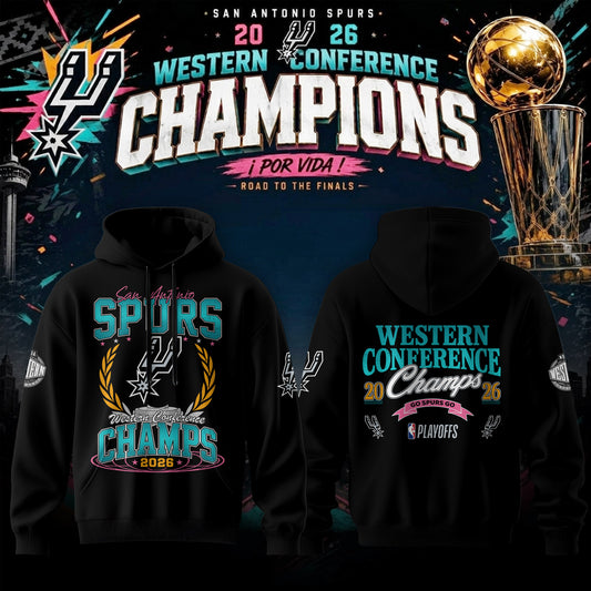 San Antonio Spurs 2026 Western Conference Finals Champions Hoodie