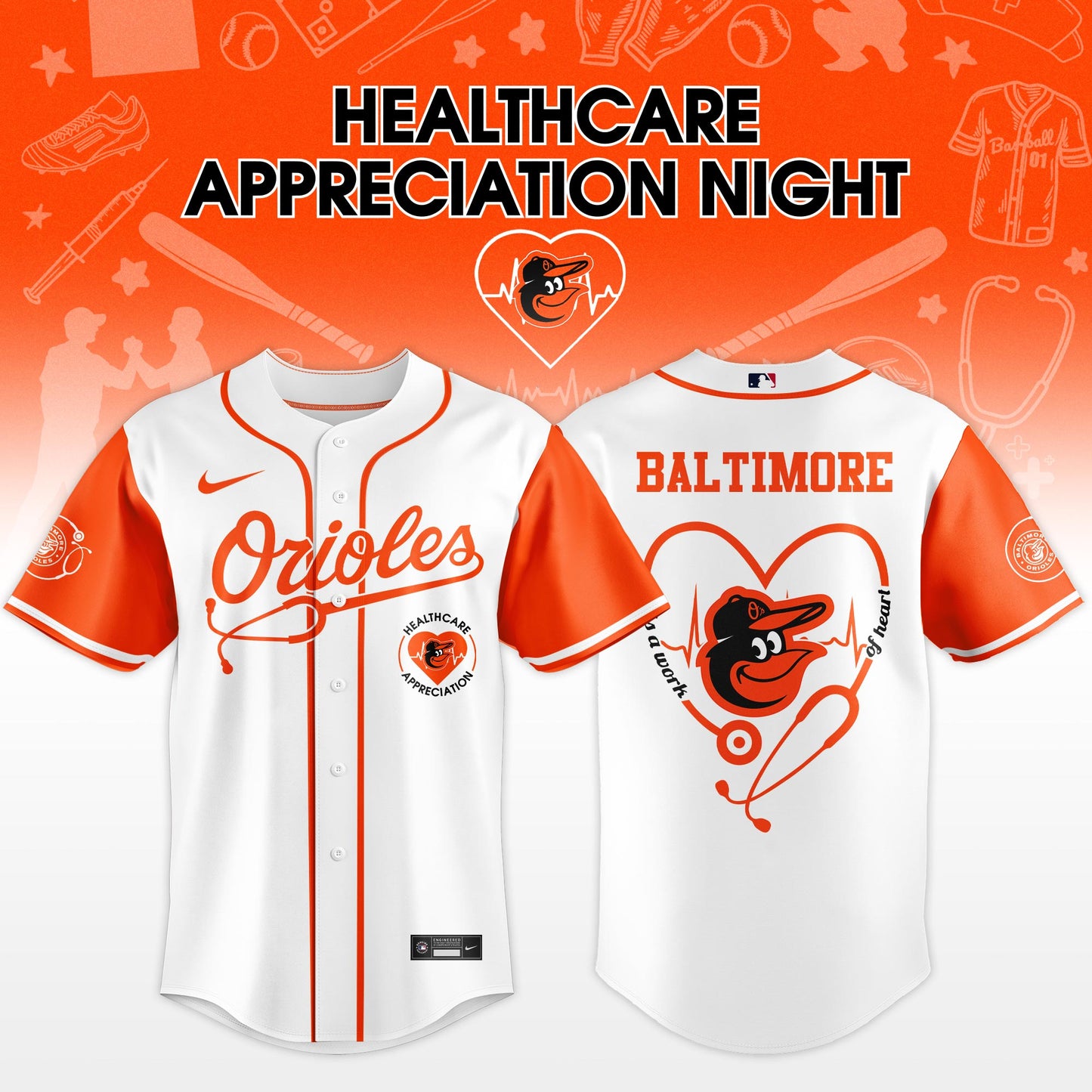 Baltimore Orioles Healthcare Appreciation Night 2026 Jersey