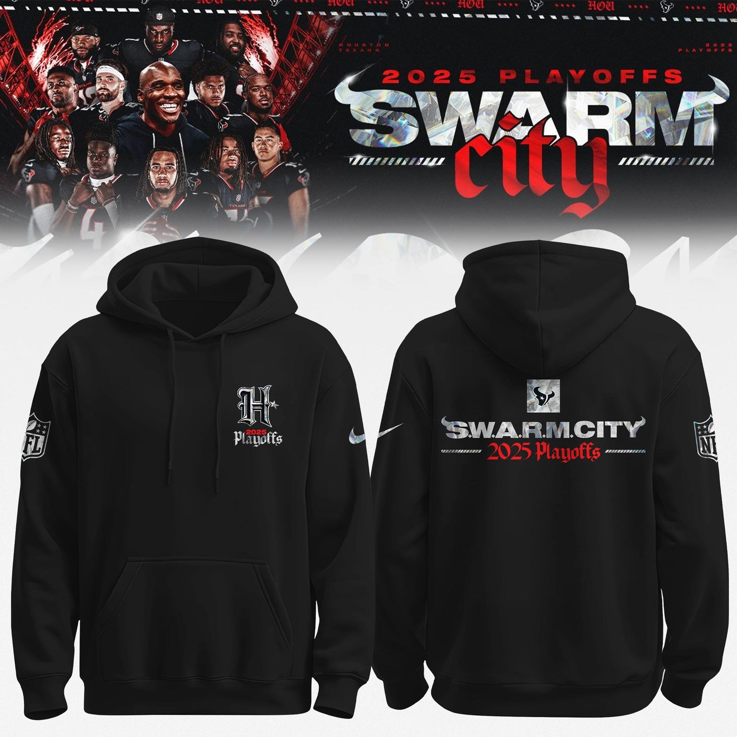 Houston Texans 2025 NFL Playoffs S.W.A.R.M. City Special Edition Hoodie