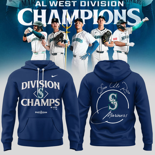 Seattle Mariners 2025 AL West Division Champions Limited Edition Hoodie