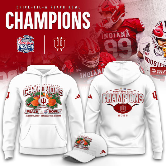 Indiana Hoosiers Football Champions Peach Bowl 2025/26 Hoodie