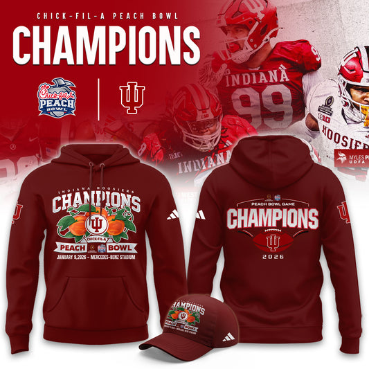 Indiana Hoosiers Football Champions Peach Bowl 2025/26 Hoodie