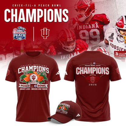 Indiana Hoosiers Football Champions Peach Bowl 2025/26 T-Shirt