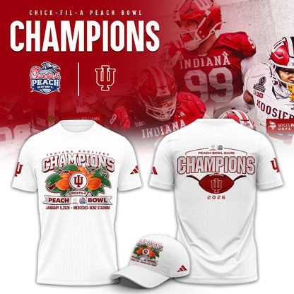 Indiana Hoosiers Football Champions Peach Bowl 2025/26 T-Shirt