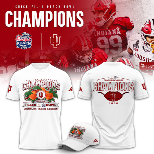 Indiana Hoosiers Football Champions Peach Bowl 2025/26 T-Shirt