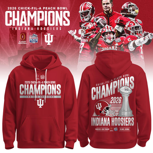 Indiana Hoosiers Football Champions Peach Bowl 2025/26 Hoodie
