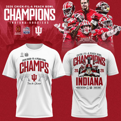 Indiana Hoosiers Football Champions Peach Bowl 2025/26 T-Shirt