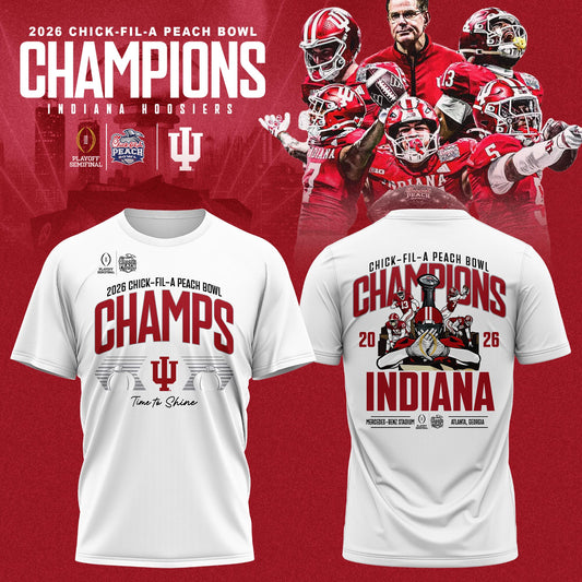 Indiana Hoosiers Football Champions Peach Bowl 2025/26 T-Shirt