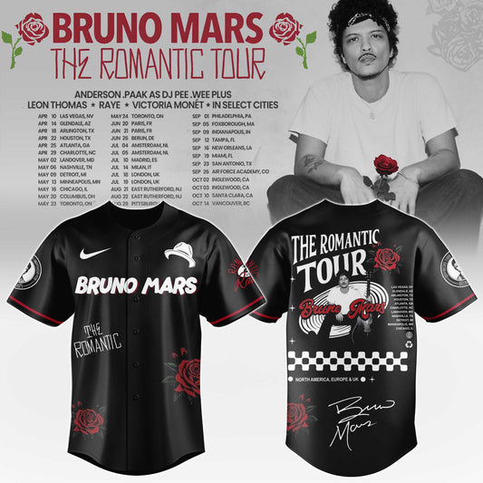 Bruno Mars "The Romantic Tour" 2026 Jersey