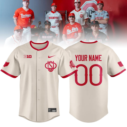 OSU Baseball 2026 Limited Custom Jersey – Cream