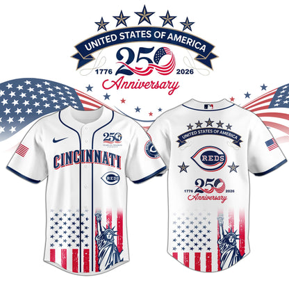 CIN Reds special America’s 250th Anniversary Limited Edition Jersey
