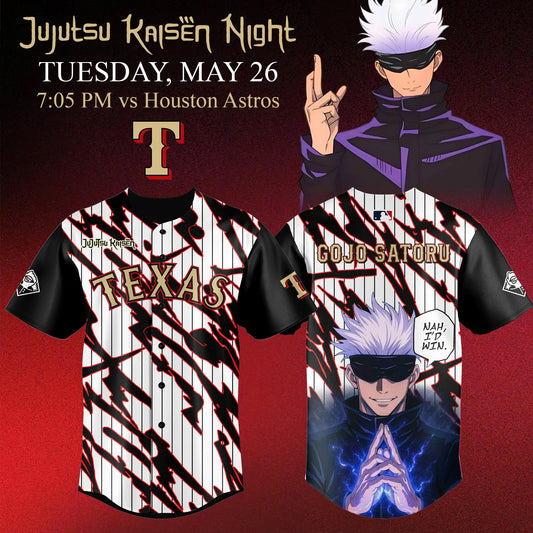 Texas Rangers x Jujutsu Kaisen ‘Gojo Satoru’ Night 2026 Jersey