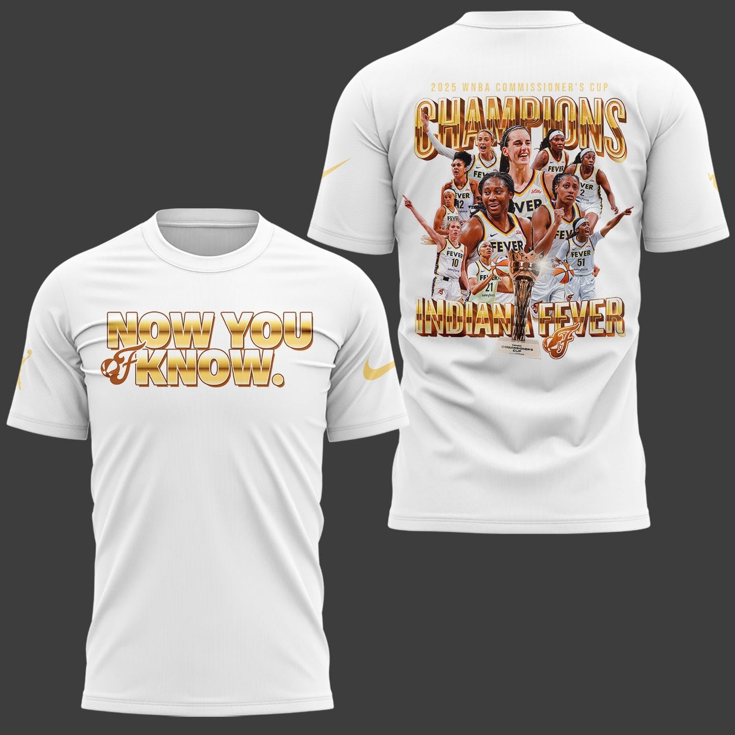 Indiana Fever 2025 WNBA Commissioner’s Cup Champions T-Shirt