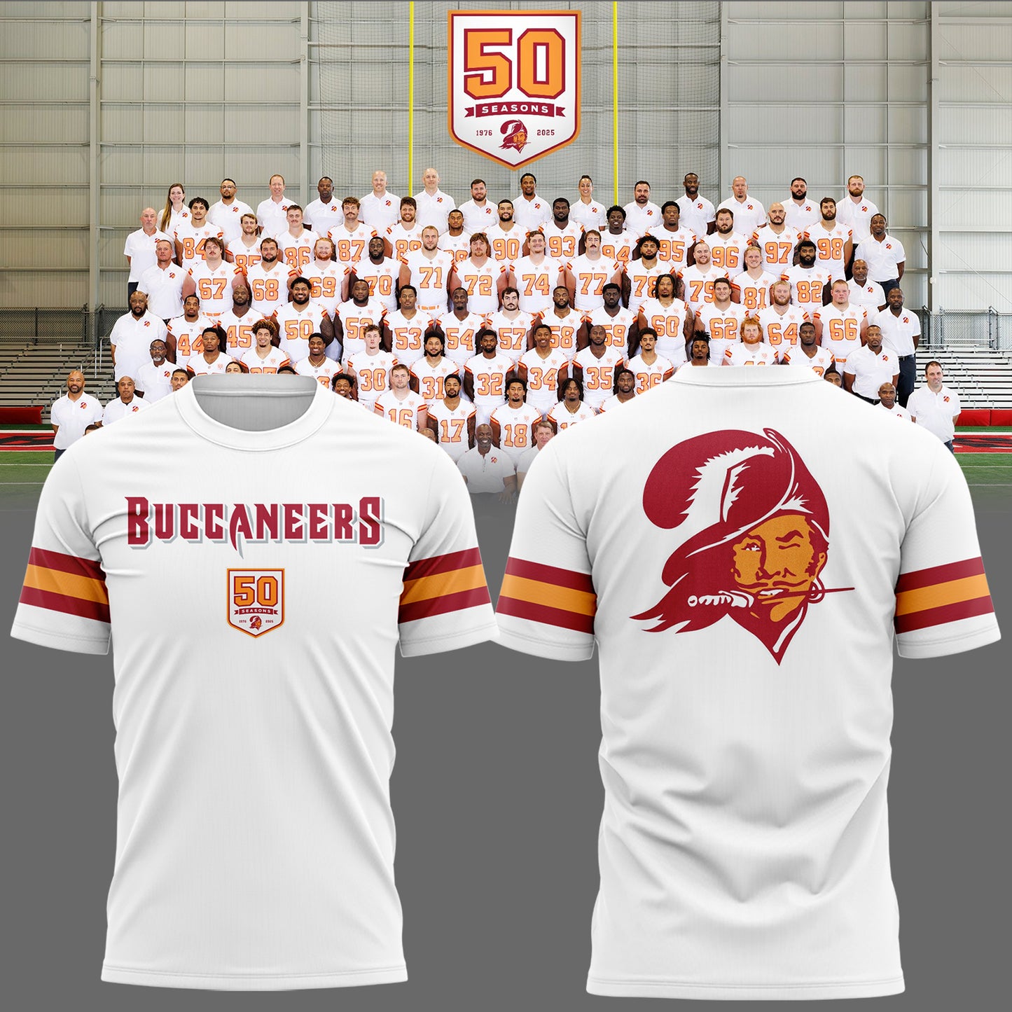 Limited Edition Buccaneers 50th Seasons TShirt