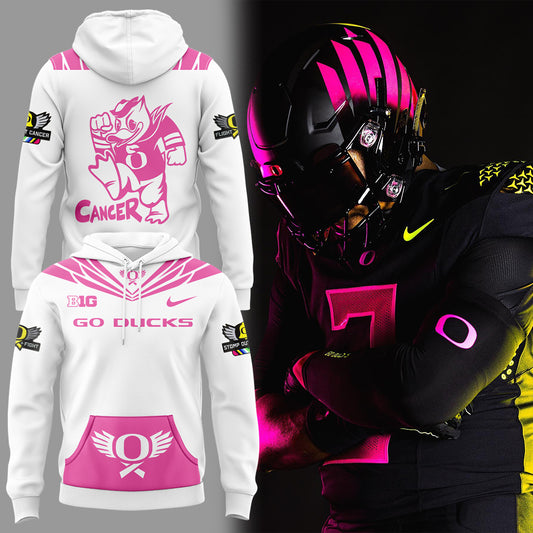 Limited Edition Oregon Ducks Breast Cancer Hoodie