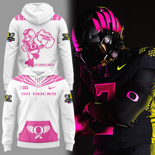 Limited Edition Oregon Ducks Breast Cancer Hoodie