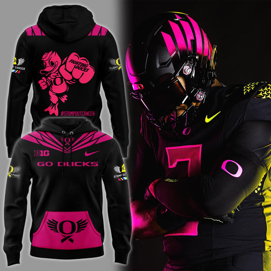 Limited Edition Oregon Ducks Breast Cancer Hoodie