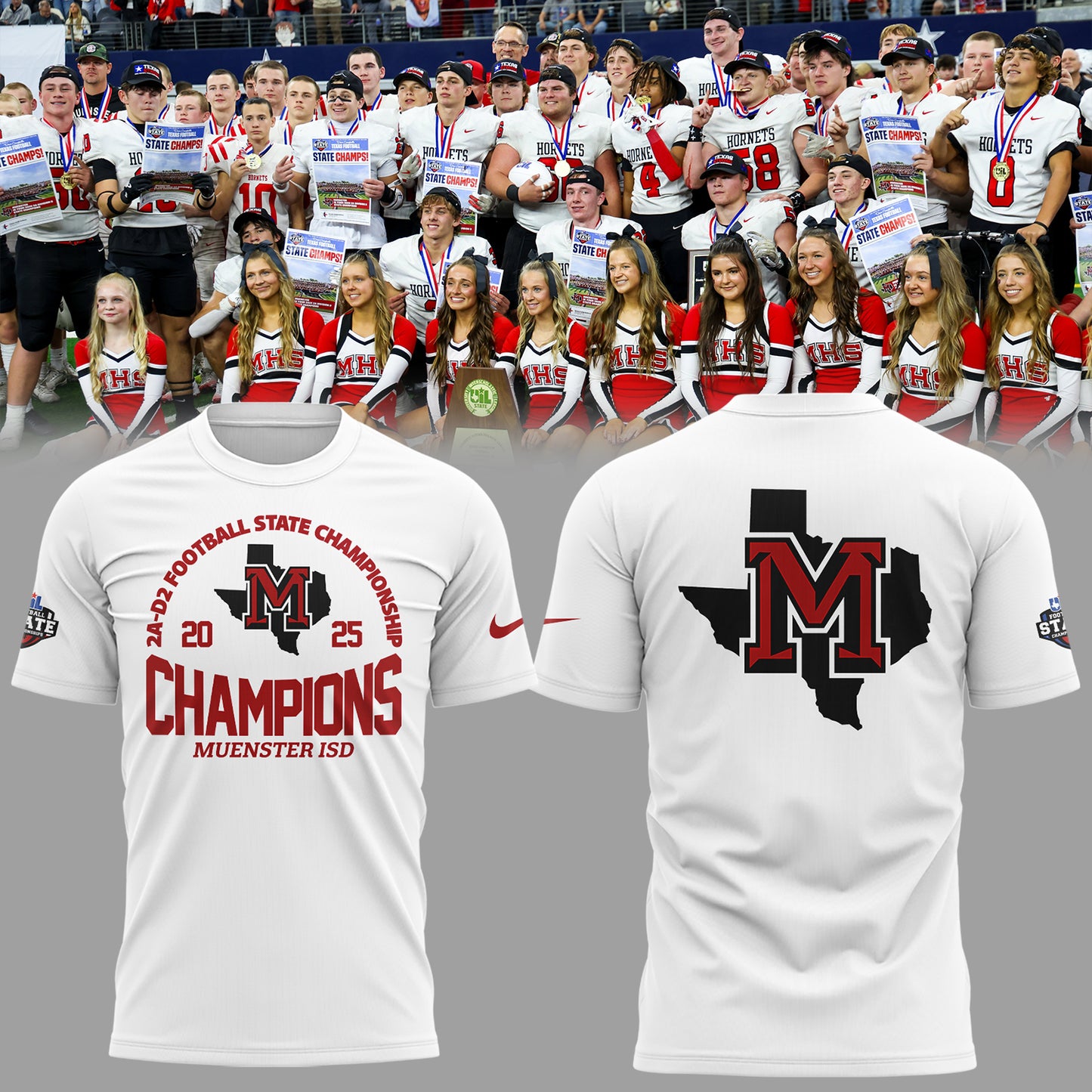 Muenster Champions🏆𝟐𝐀-𝐃𝟐 𝐅𝐨𝐨𝐭𝐛𝐚𝐥𝐥 𝐂𝐡𝐚𝐦𝐩𝐢𝐨𝐧𝐬𝐡𝐢𝐩 2025 T-Shirt Combo T-shirt