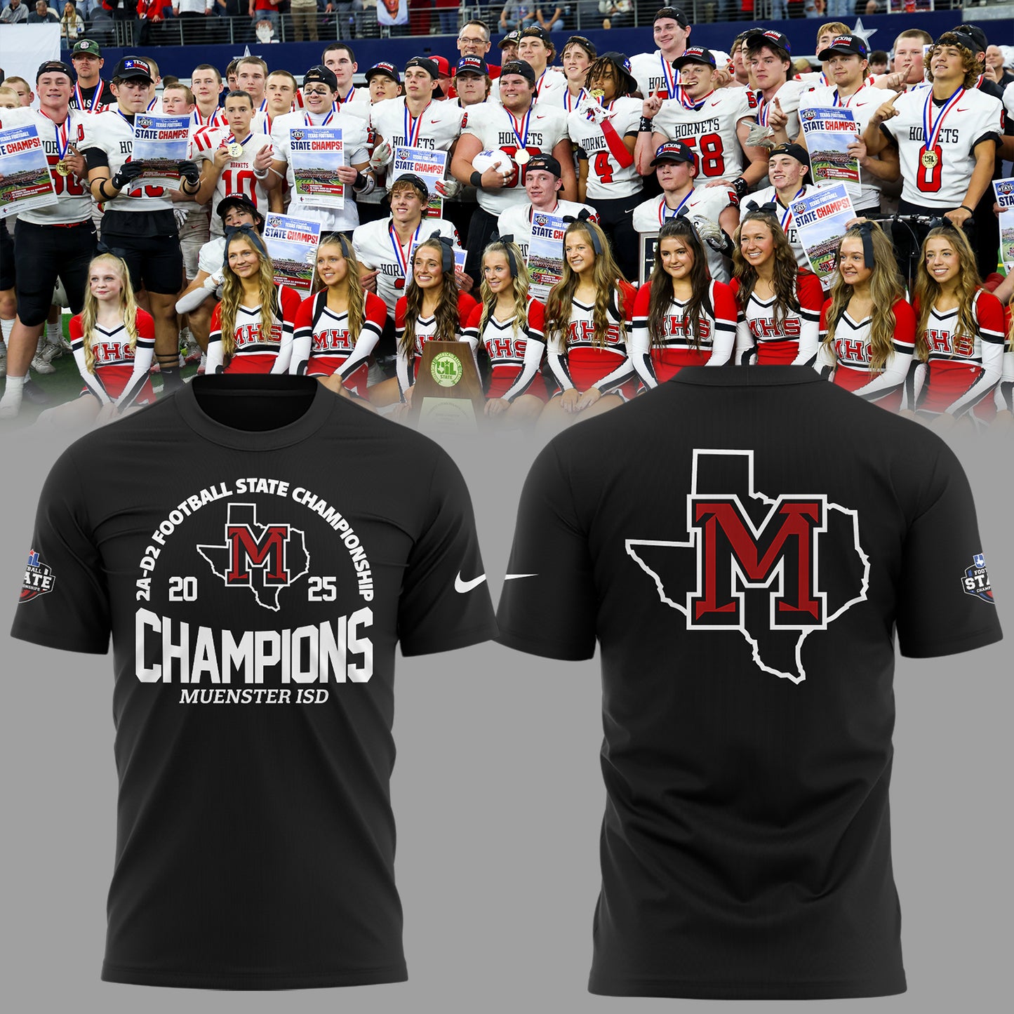 Muenster Champions🏆𝟐𝐀-𝐃𝟐 𝐅𝐨𝐨𝐭𝐛𝐚𝐥𝐥 𝐂𝐡𝐚𝐦𝐩𝐢𝐨𝐧𝐬𝐡𝐢𝐩 2025 T-Shirt Combo T-shirt