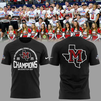 Muenster Champions🏆𝟐𝐀-𝐃𝟐 𝐅𝐨𝐨𝐭𝐛𝐚𝐥𝐥 𝐂𝐡𝐚𝐦𝐩𝐢𝐨𝐧𝐬𝐡𝐢𝐩 2025 T-Shirt Combo T-shirt