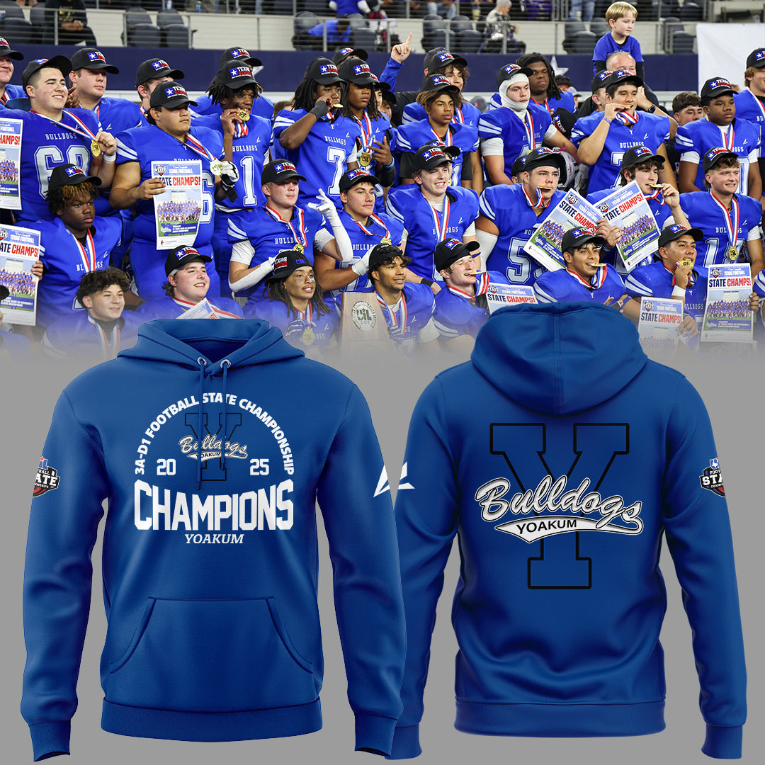 Yoakum Champions🏆3A-D1 𝐅𝐨𝐨𝐭𝐛𝐚𝐥𝐥 𝐂𝐡𝐚𝐦𝐩𝐢𝐨𝐧𝐬𝐡𝐢𝐩 2025. Combo Hoodie