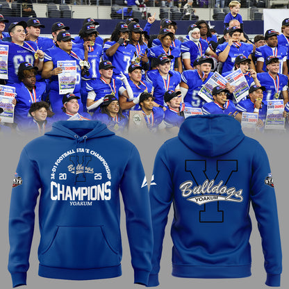 Yoakum Champions🏆3A-D1 𝐅𝐨𝐨𝐭𝐛𝐚𝐥𝐥 𝐂𝐡𝐚𝐦𝐩𝐢𝐨𝐧𝐬𝐡𝐢𝐩 2025. Combo Hoodie