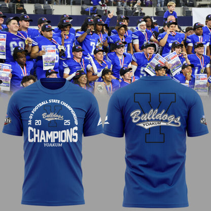 Yoakum Champions🏆3A-D1 𝐅𝐨𝐨𝐭𝐛𝐚𝐥𝐥 𝐂𝐡𝐚𝐦𝐩𝐢𝐨𝐧𝐬𝐡𝐢𝐩 2025 Combo T-shirt