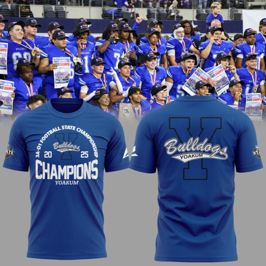 Yoakum Champions🏆3A-D1 𝐅𝐨𝐨𝐭𝐛𝐚𝐥𝐥 𝐂𝐡𝐚𝐦𝐩𝐢𝐨𝐧𝐬𝐡𝐢𝐩 2025 Combo T-shirt