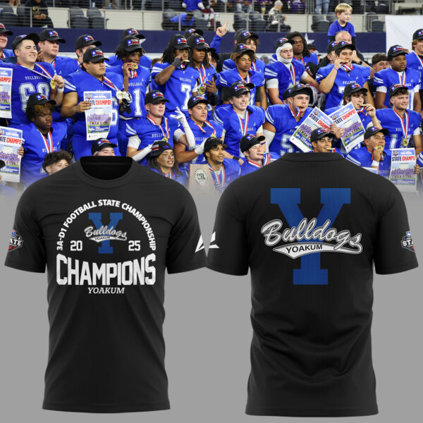 Yoakum Champions🏆3A-D1 𝐅𝐨𝐨𝐭𝐛𝐚𝐥𝐥 𝐂𝐡𝐚𝐦𝐩𝐢𝐨𝐧𝐬𝐡𝐢𝐩 2025 Combo T-shirt