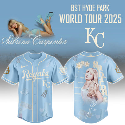 K C Royals x Sabrina Carpenter “Short n’ Sweet Tour” Jersey Editions Limited +Selling Out Fast