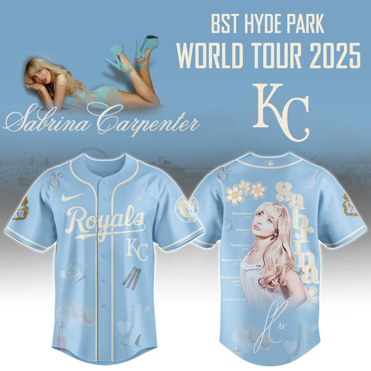 K C Royals x Sabrina Carpenter “Short n’ Sweet Tour” Jersey Editions Limited +Selling Out Fast