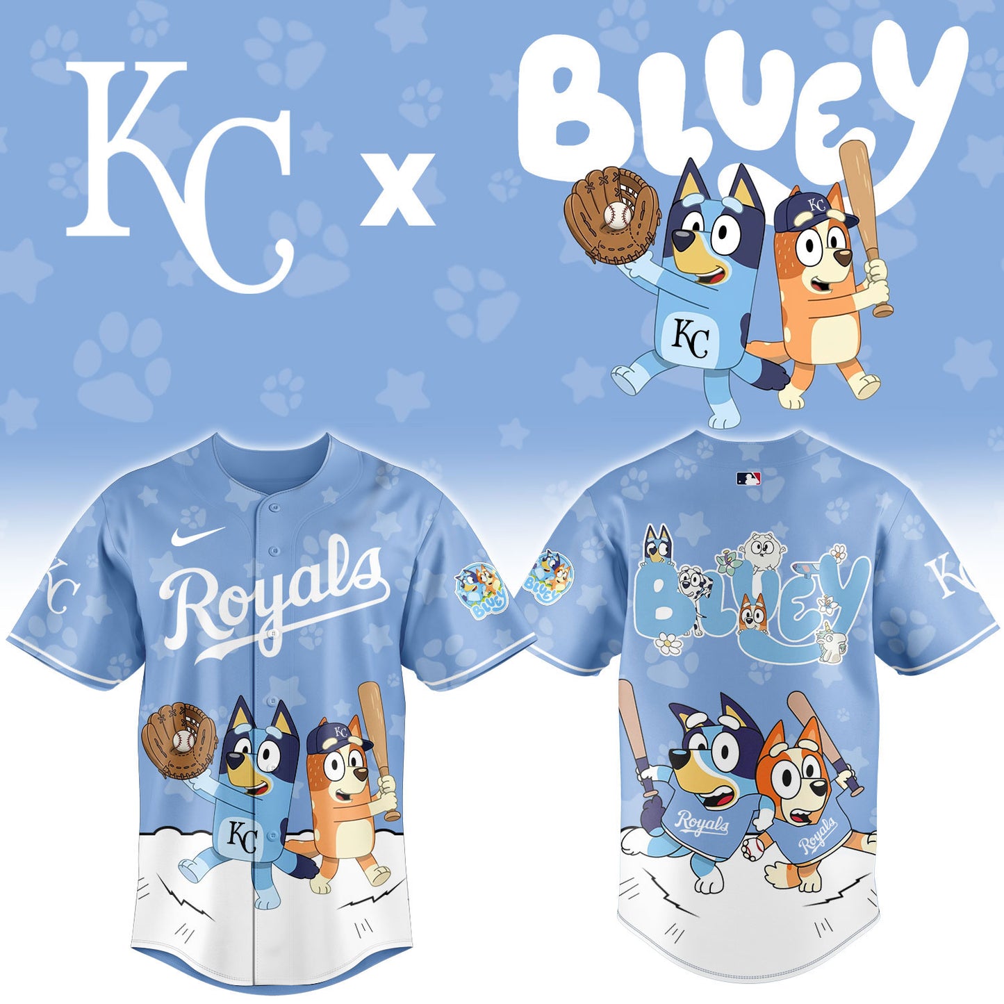 KC.Royals Bluey Night Limited Baseball Jersey