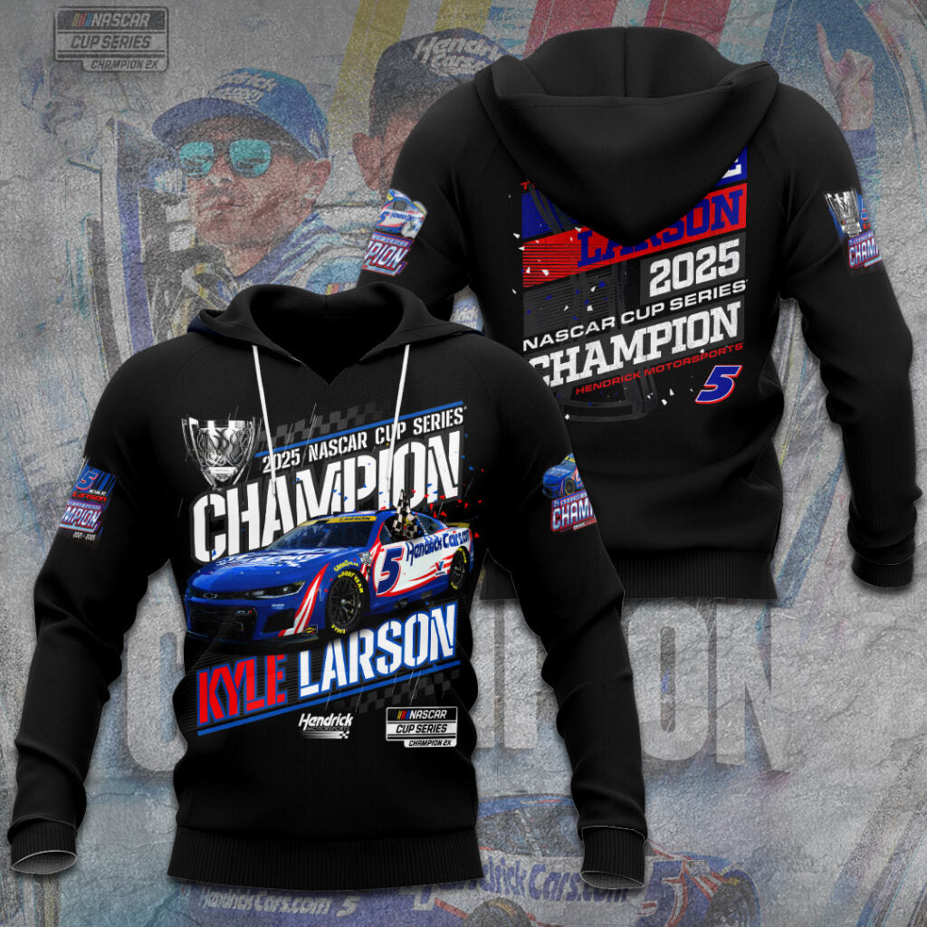 Kyle Larson 2025 NASCAR Cup Series Champion 3D Combo Hoodie