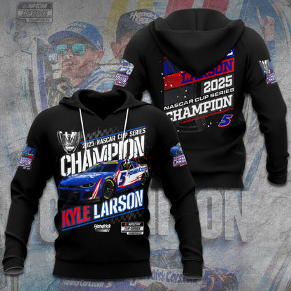 Kyle Larson 2025 NASCAR Cup Series Champion 3D Combo Hoodie