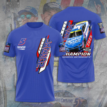 Kyle Larson 2025 NASCAR Cup Series Champion 3D Combo T-Shirt
