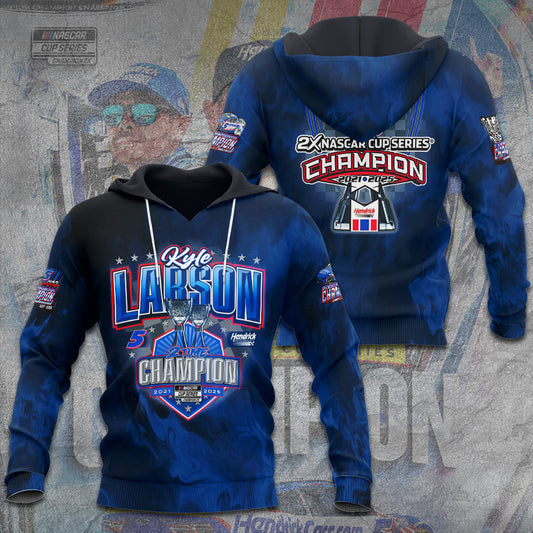 Kyle Larson 2025 NASCAR Cup Series Champion 3D Combo Hoodie