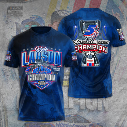 Kyle Larson 2025 NASCAR Cup Series Champion 3D Combo T-Shirt