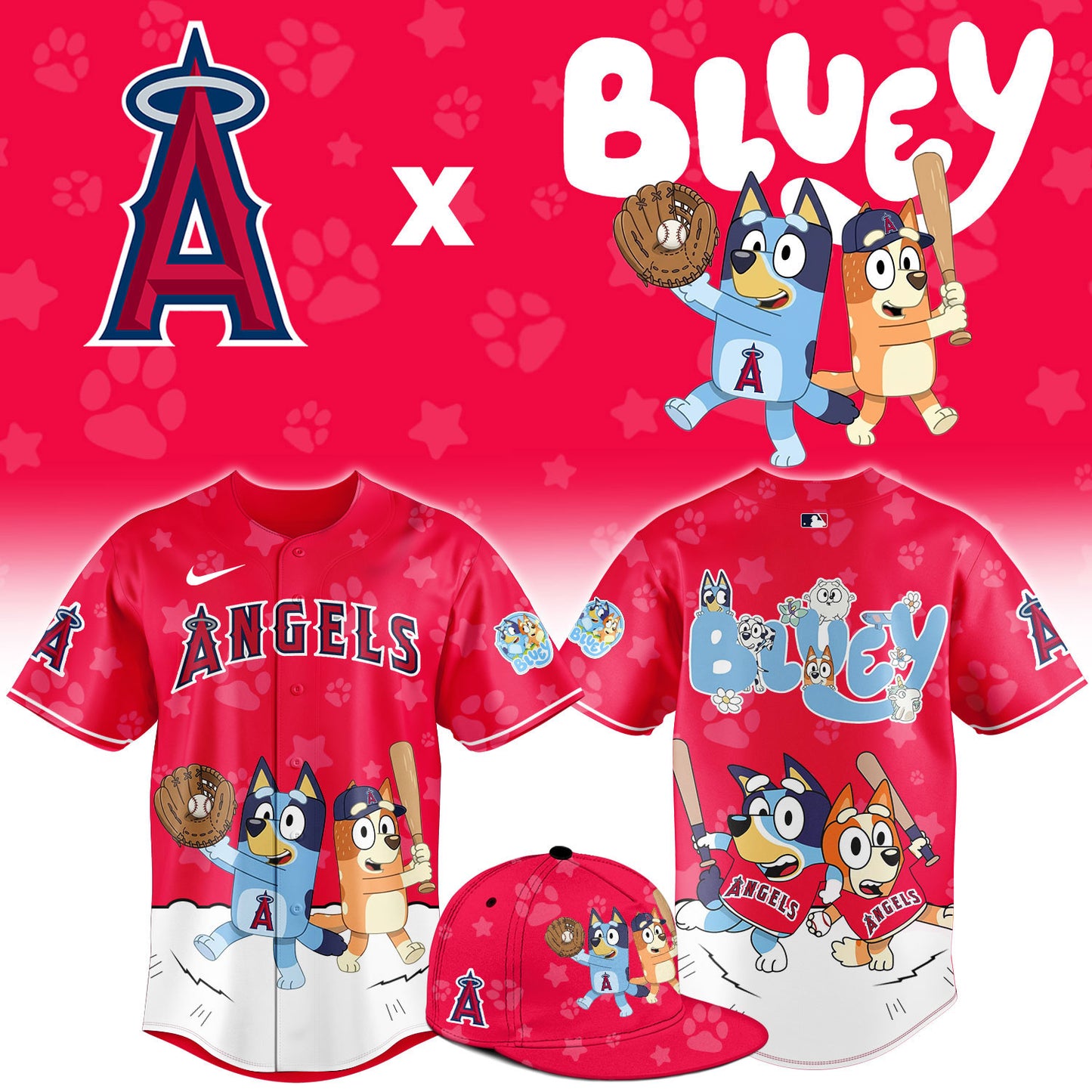 LA.Angels Bluey Night Limited Baseball Jersey