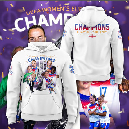 Limited Edition England Champions UEFA Women’s EURO 2025 Hoodie
