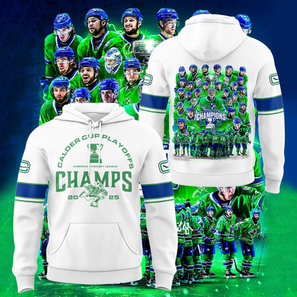 Limited Edition Abbotsford Canucks x 2025 Calder Cup Champions! Hoodie