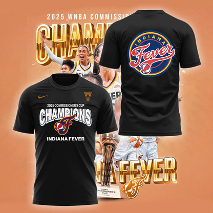 Indiana Fever 2025 WNBA Commissioner’s Cup Champions T-Shirt