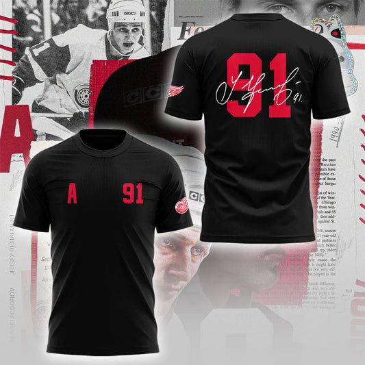 Limited Edition Red Wings Forever Sergei Fedorov 2025 2025 T-Shirt