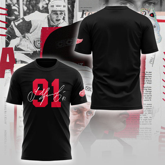 Limited Edition Red Wings Forever Sergei Fedorov 2025 2025 T-Shirt