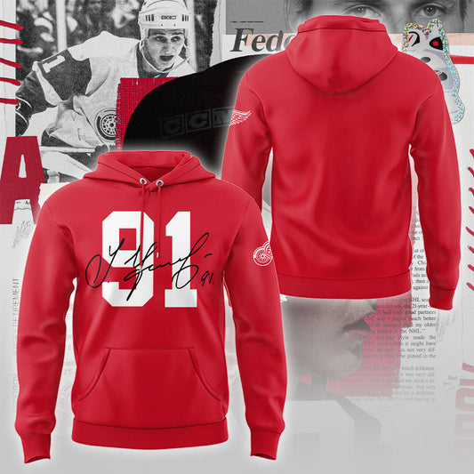 Limited Edition Red Wings Forever Sergei Fedorov 2025 Hoodie
