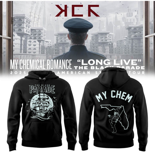 Limited Edition “Long Live: The Black Parade Tour 2025 x Tampa” Hoodie