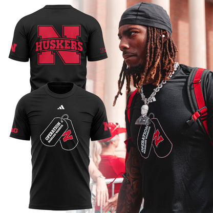Special Nebraska Cornhuskers"OPERATION NAMELESS WARRIOR" T-Shirt